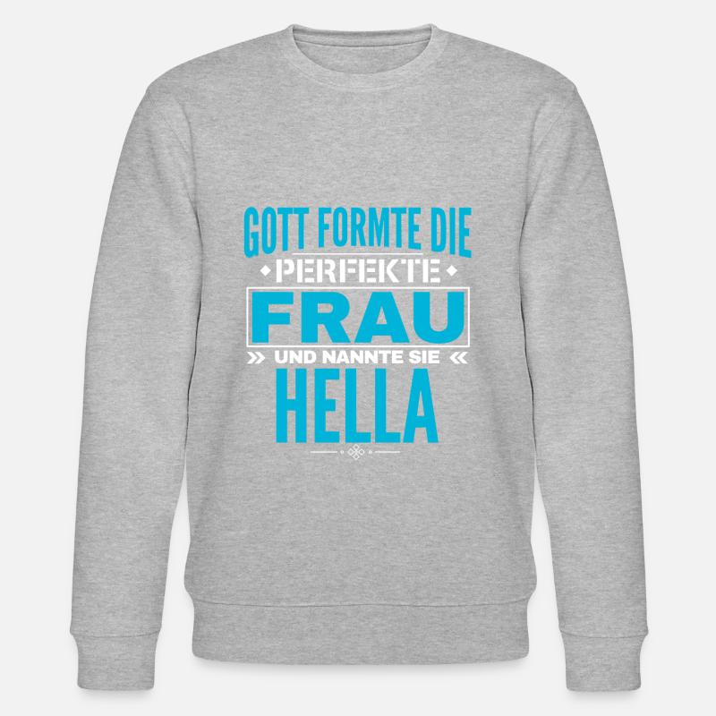 Conception du nom Hella - Sweat bio CHANGER Stanley/Stella Unisexe - gris chiné