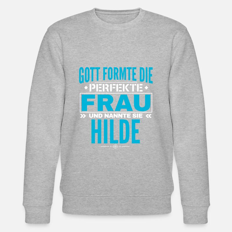Hilde Name Design - Stanley/Stella CHANGER Unisex Organic Sweatshirt - heather grey