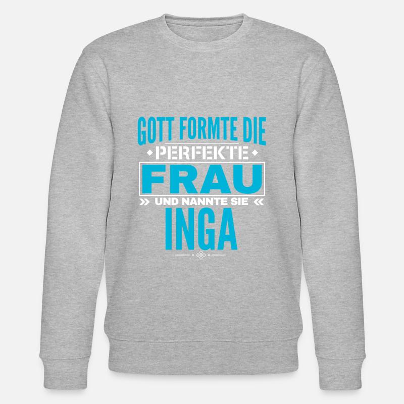 Conception du nom Inga - Sweat bio CHANGER Stanley/Stella Unisexe - gris chiné