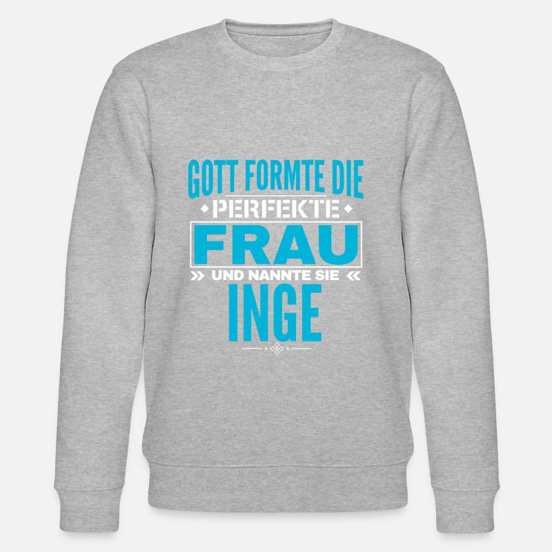 Inge Name Design - Stanley/Stella Unisex Bio-Sweatshirt CHANGER  - Grau meliert