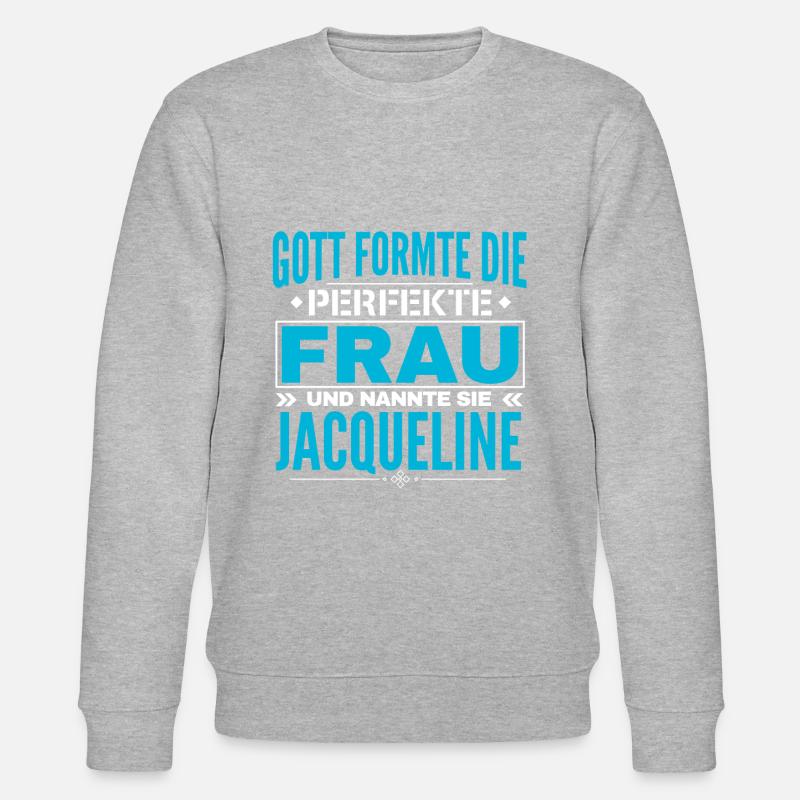 Jacqueline Name Design - Stanley/Stella CHANGER Unisex Organic Sweatshirt - heather grey