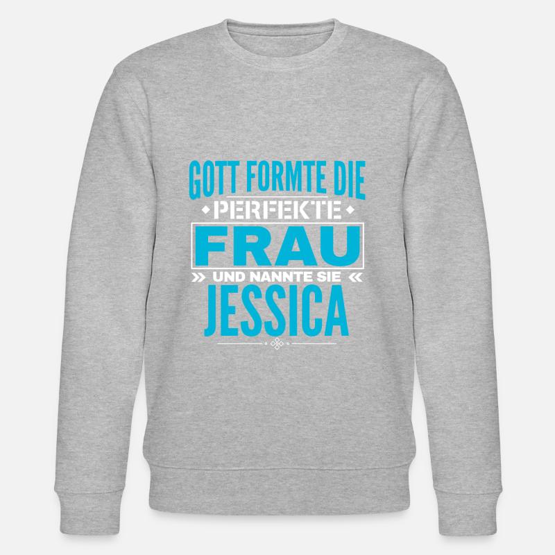 Jessica Name Design - Stanley/Stella Unisex Bio-Sweatshirt CHANGER  - Grau meliert