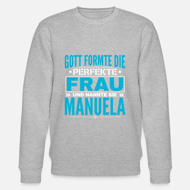 Manuela Name Design - Sweat bio CHANGER Stanley/Stella Unisexe - gris chiné