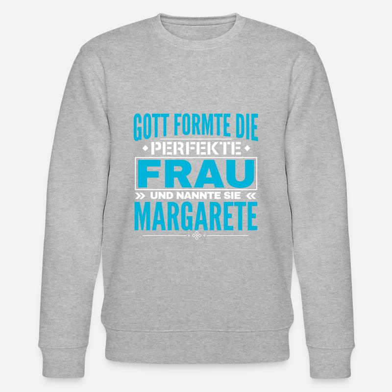 Margarete Name Design - Stanley/Stella Unisex Bio-Sweatshirt CHANGER  - Grau meliert