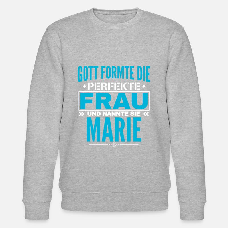 Marie Name Design - Stanley/Stella Unisex Bio-Sweatshirt CHANGER  - Grau meliert