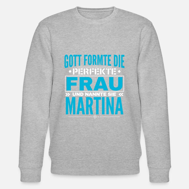 Martina Name Design - Stanley/Stella Unisex Bio-Sweatshirt CHANGER  - Grau meliert