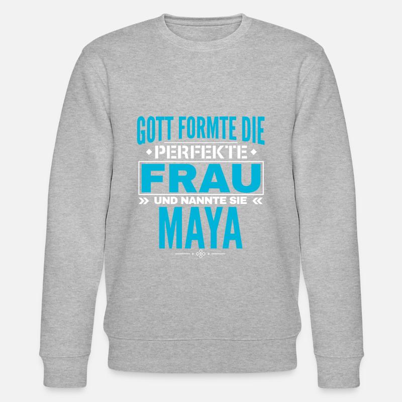 Maya Name Design - Stanley/Stella Unisex Bio-Sweatshirt CHANGER  - Grau meliert