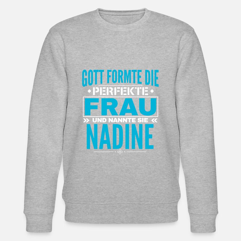 Nadine Name Design - Stanley/Stella Unisex Bio-Sweatshirt CHANGER  - Grau meliert