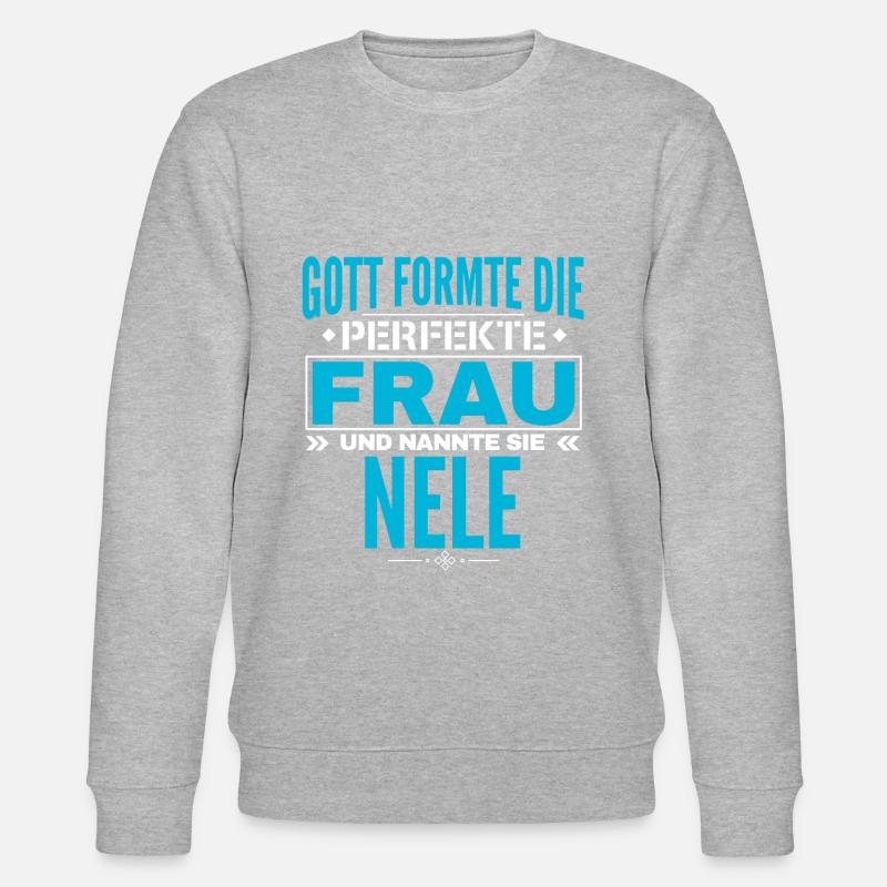 Nele Name Design - Stanley/Stella CHANGER Unisex Organic Sweatshirt - heather grey
