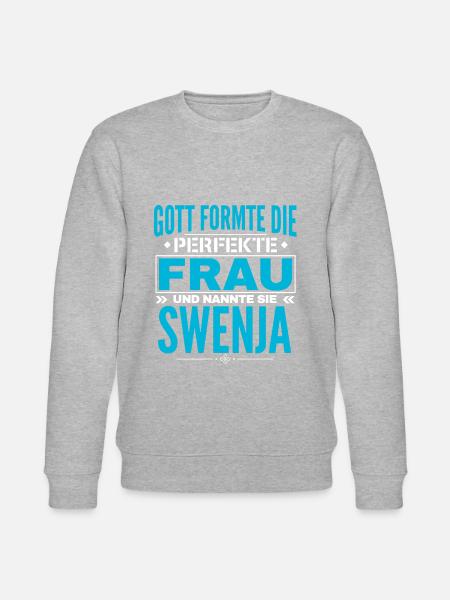 Conception du nom Swenja - Sweat bio CHANGER Stanley/Stella Unisexe - gris chiné
