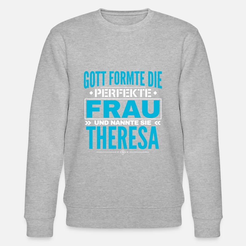 Theresa Name Design - Stanley/Stella Unisex Bio-Sweatshirt CHANGER - Grau meliert