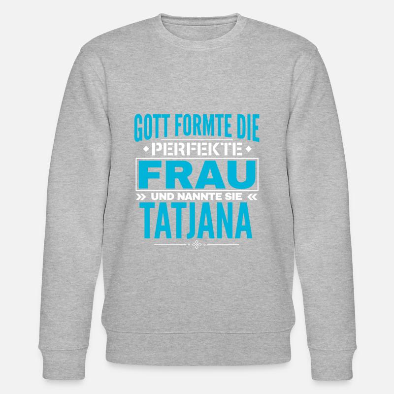 Tatjana Name Design - Stanley/Stella Unisex Bio-Sweatshirt CHANGER  - Grau meliert