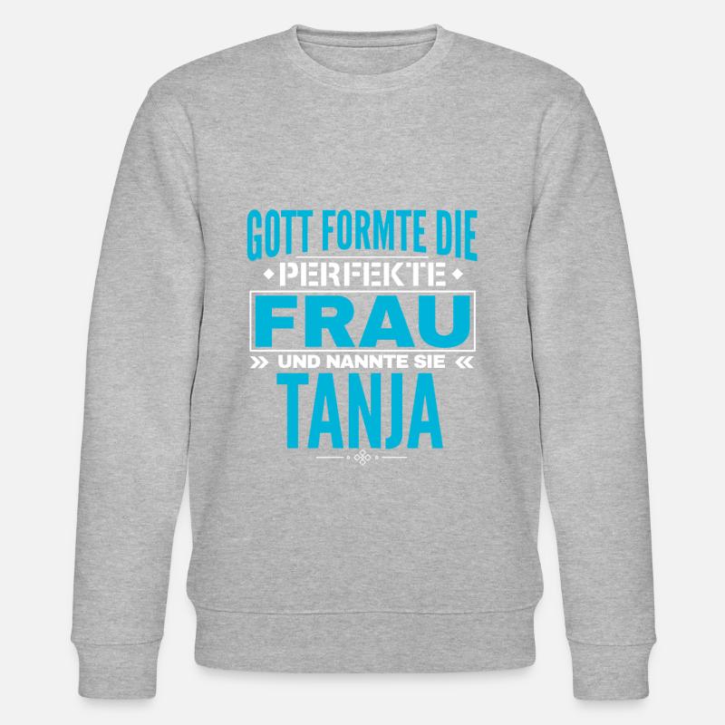 Tanja Name Design - Stanley/Stella Unisex Bio-Sweatshirt CHANGER - Grau meliert
