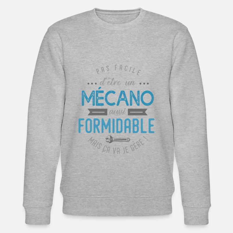 mécanisien mécano formidable - Sweat bio CHANGER Stanley/Stella Unisexe - gris chiné