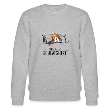 Offizielles Schlafshirt Beagle Hund - Stanley/Stella Unisex Bio-Sweatshirt CHANGER  - Grau meliert - Vorne - Nik (191cm) & Marisol (170cm)