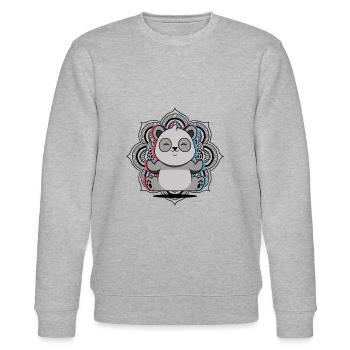 Yoga Panda - Sweat bio CHANGER Stanley/Stella Unisexe - gris chiné - Devant - Nik (191cm) & Marisol (170cm)