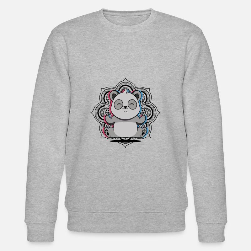 Yoga Panda - Sweat bio CHANGER Stanley/Stella Unisexe - gris chiné
