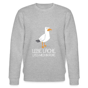 Lebe Lache Lass Mich In Ruhe Vogel - Stanley/Stella Unisex Bio-Sweatshirt CHANGER  - Grau meliert - Vorne - Nik (191cm) & Marisol (170cm)