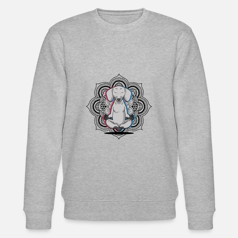 Teckel de yoga - Sweat bio CHANGER Stanley/Stella Unisexe - gris chiné