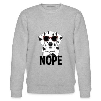Nope Dalmatien Chien Nope - Sweat bio CHANGER Stanley/Stella Unisexe - gris chiné - Devant - Nik (191cm) & Marisol (170cm)