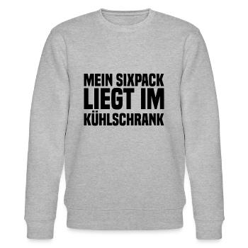 Mein Sixpack Liegt Im Kühlschrank - Stanley/Stella Unisex Bio-Sweatshirt CHANGER  - Grau meliert - Vorne - Nik (191cm) & Marisol (170cm)