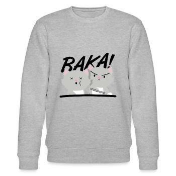 anime - Stanley/Stella CHANGER Unisex Organic Sweatshirt - heather grey - Front - Nik (191cm) & Marisol (170cm)