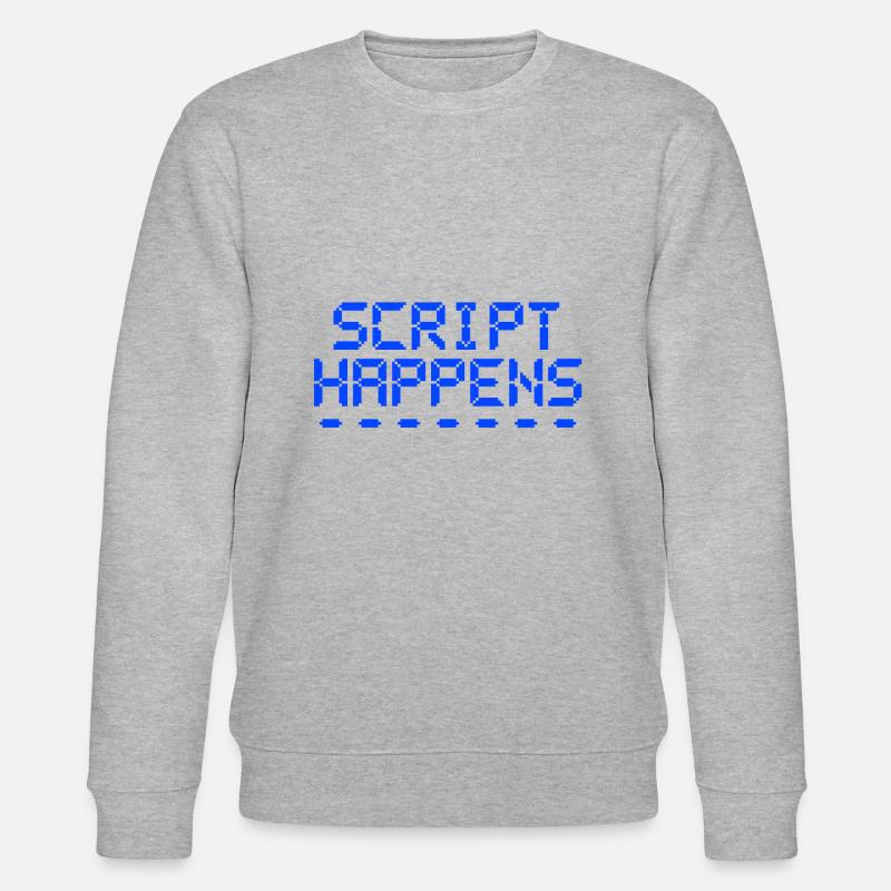 Computer Programming Script Happens Programmer - Stanley/Stella CHANGER Unisex Organic Sweatshirt - heather grey