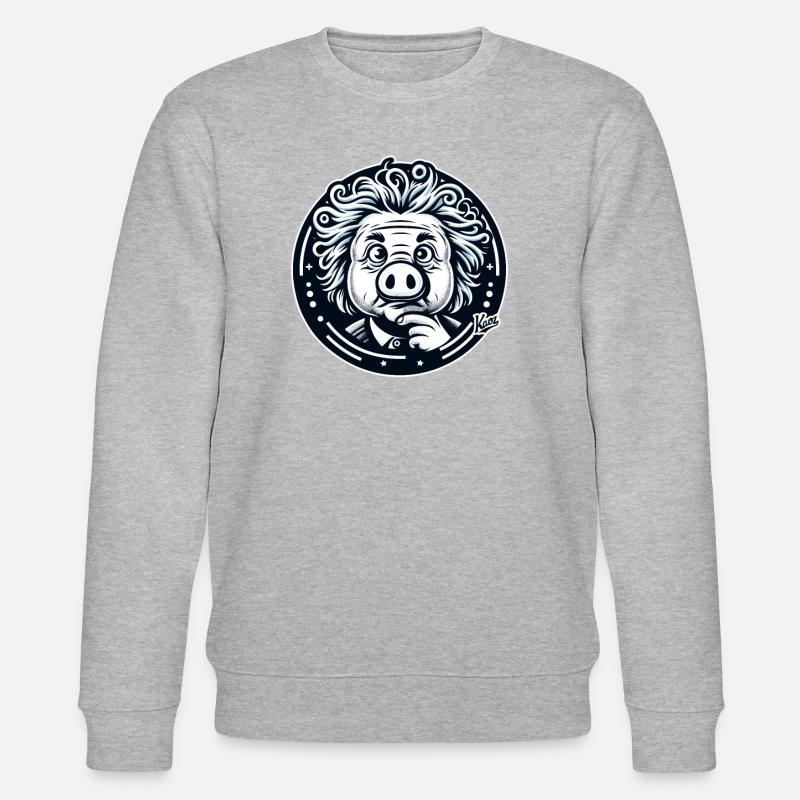Albert Schweinstein le génie - Sweat bio CHANGER Stanley/Stella Unisexe - gris chiné