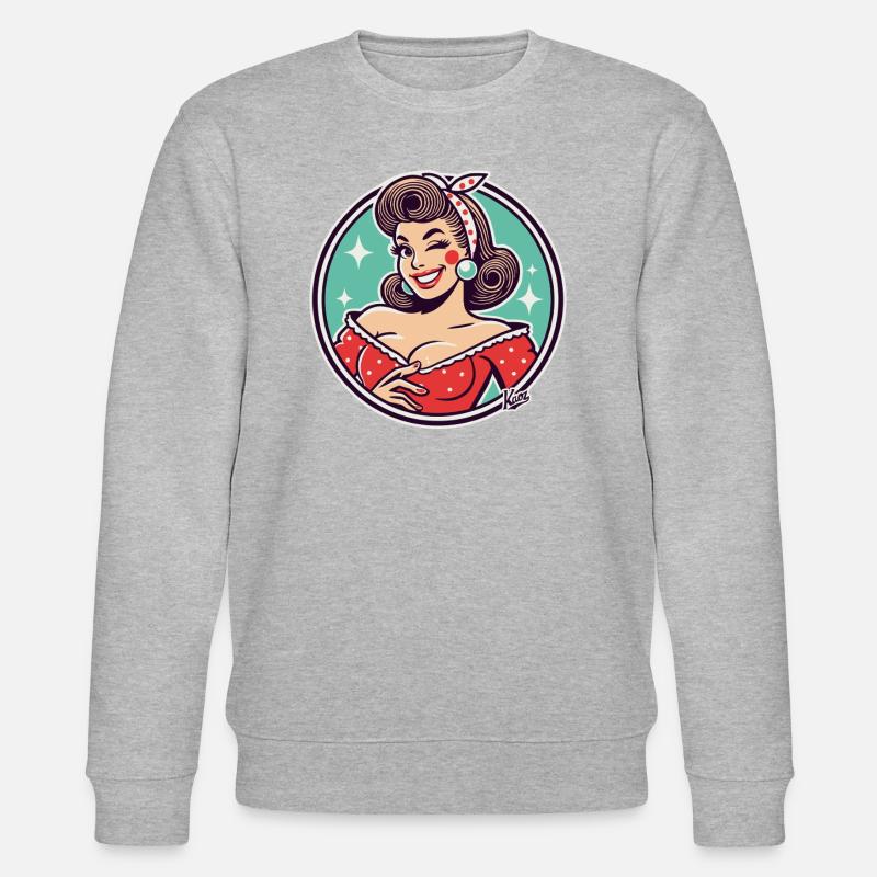 Die gute Retro Hausfrau - Stanley/Stella Unisex Bio-Sweatshirt CHANGER  - Grau meliert