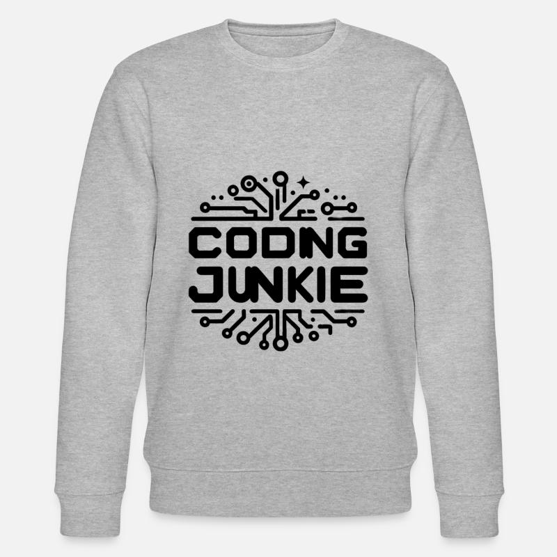 Coding Junkie 13 - Stanley/Stella Unisex Bio-Sweatshirt CHANGER  - Grau meliert