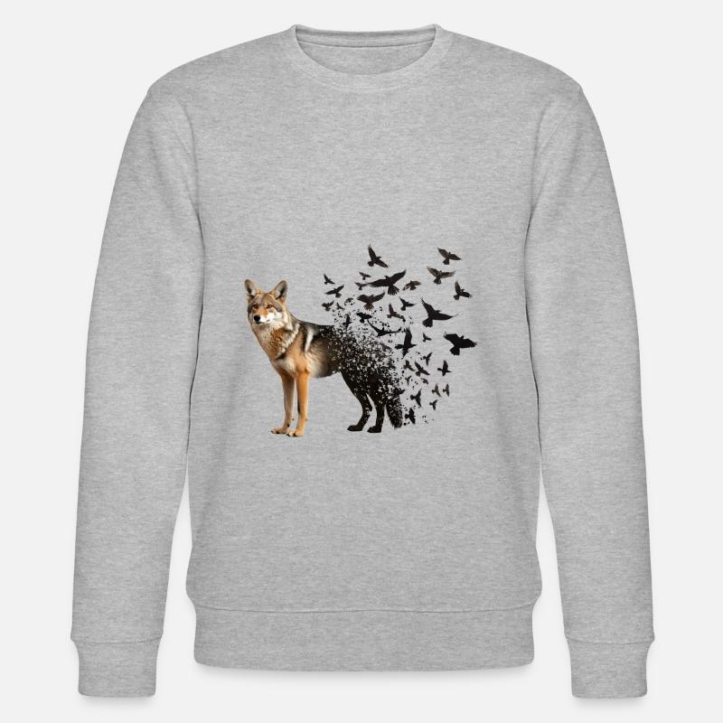 Kojote - Stanley/Stella Unisex Bio-Sweatshirt CHANGER  - Grau meliert