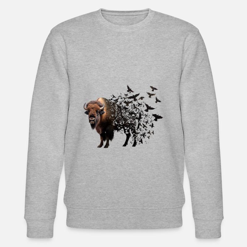 Bison - Stanley/Stella Unisex Bio-Sweatshirt CHANGER  - Grau meliert