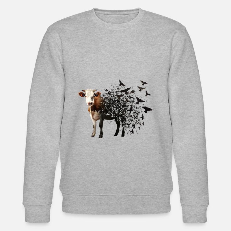 Kuh - Stanley/Stella Unisex Bio-Sweatshirt CHANGER - Grau meliert