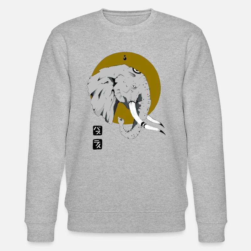 Elefant - Stanley/Stella Unisex Bio-Sweatshirt CHANGER  - Grau meliert