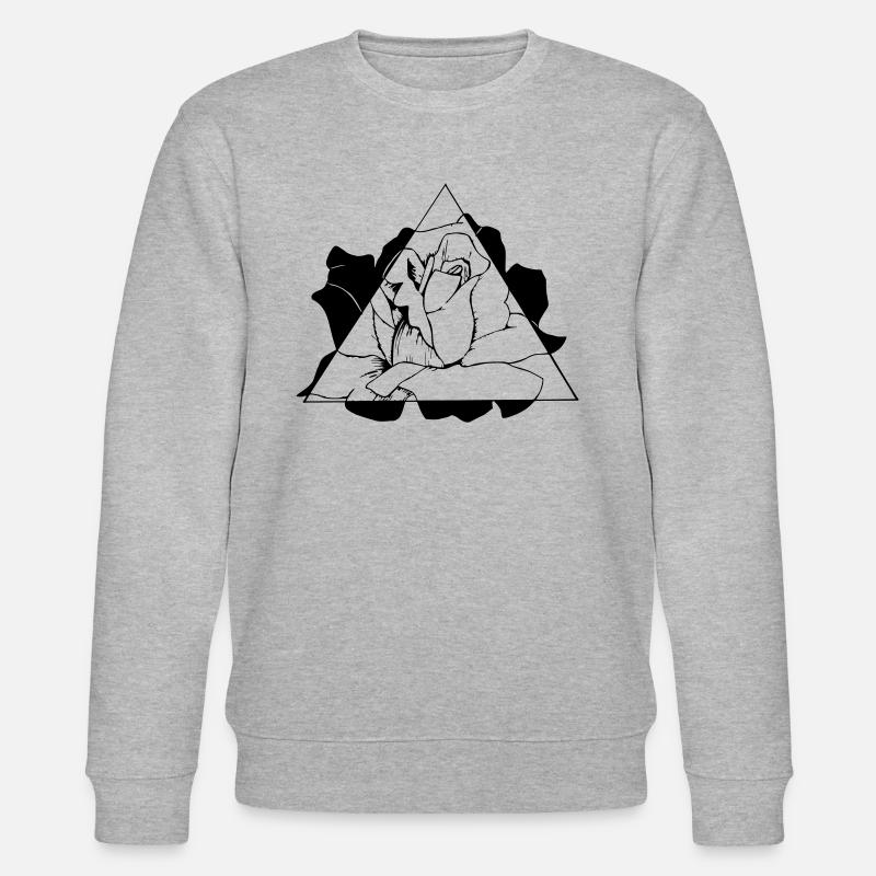 triangle Rose - Sweat bio CHANGER Stanley/Stella Unisexe - gris chiné