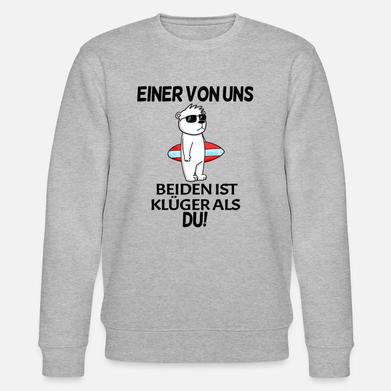 lustiger Spruch - Stanley/Stella Unisex Bio-Sweatshirt CHANGER  - Grau meliert