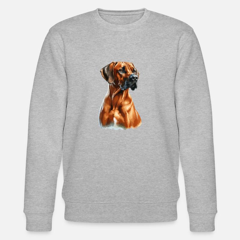 Aquarelle Rhodesian Ridgeback - Sweat bio CHANGER Stanley/Stella Unisexe - gris chiné