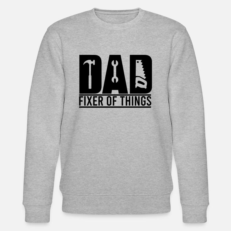 DAD FIXER, GESCHENK - Stanley/Stella Unisex Bio-Sweatshirt CHANGER  - Grau meliert