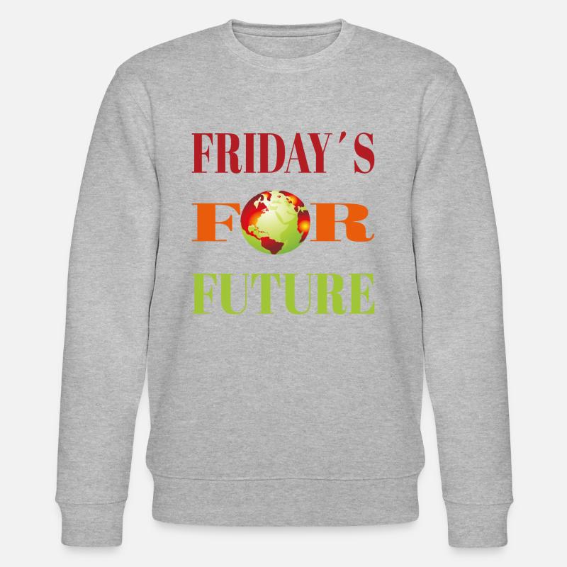 Fridays for future - Stanley/Stella Unisex Bio-Sweatshirt CHANGER  - Grau meliert