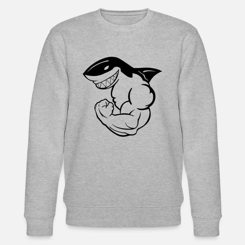 requin puissant - Sweat bio CHANGER Stanley/Stella Unisexe - gris chiné