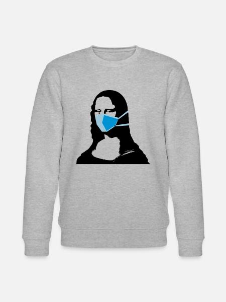 Confined Mona Lisa 1 - Stanley/Stella CHANGER Unisex Organic Sweatshirt - heather grey