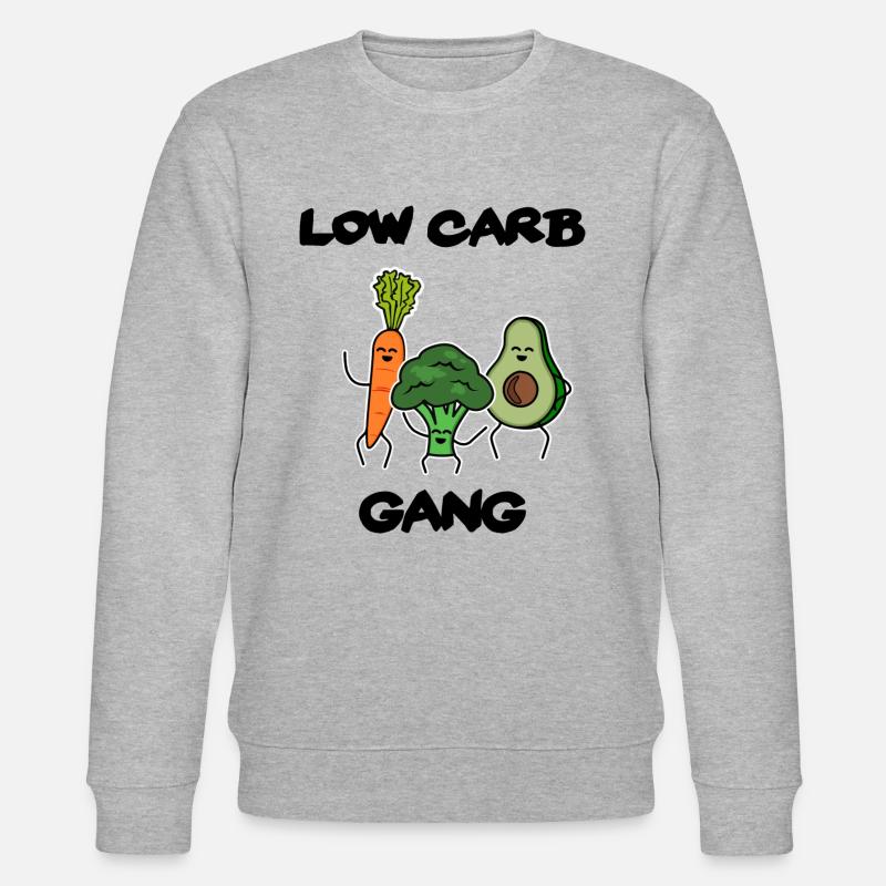 Low Carb GANG - Stanley/Stella Unisex Bio-Sweatshirt CHANGER  - Grau meliert