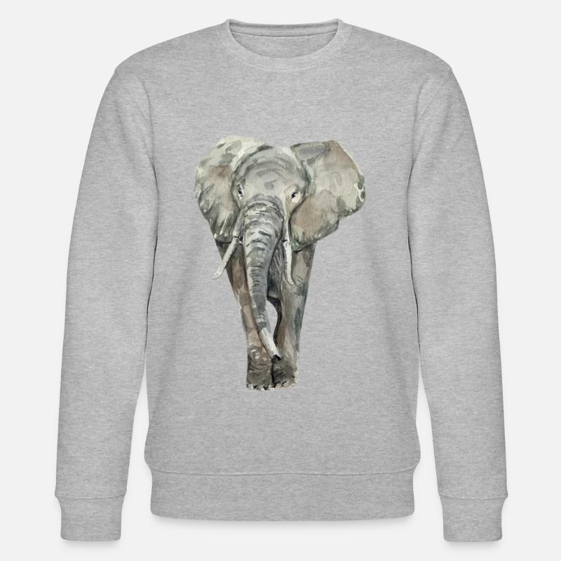 Éléphant - Sweat bio CHANGER Stanley/Stella Unisexe - gris chiné