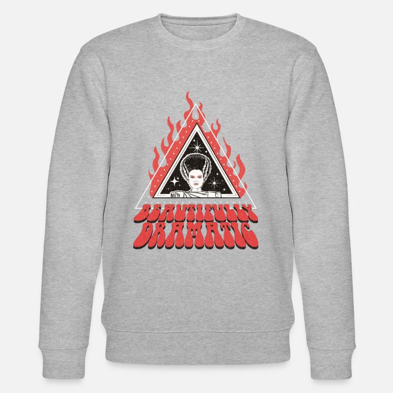 Universal Monsters Beautifully Dramatic - Stanley/Stella CHANGER Unisex Organic Sweatshirt - heather grey