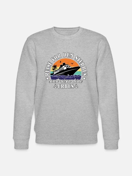 Kreuzfahrt lustiger Spruch Geschenk für Rentner - Stanley/Stella Unisex Bio-Sweatshirt CHANGER - Grau meliert