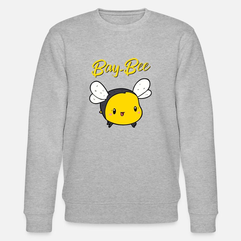 Bay-Bee Baby Biene (Geschenkidee) - Stanley/Stella Unisex Bio-Sweatshirt CHANGER  - Grau meliert