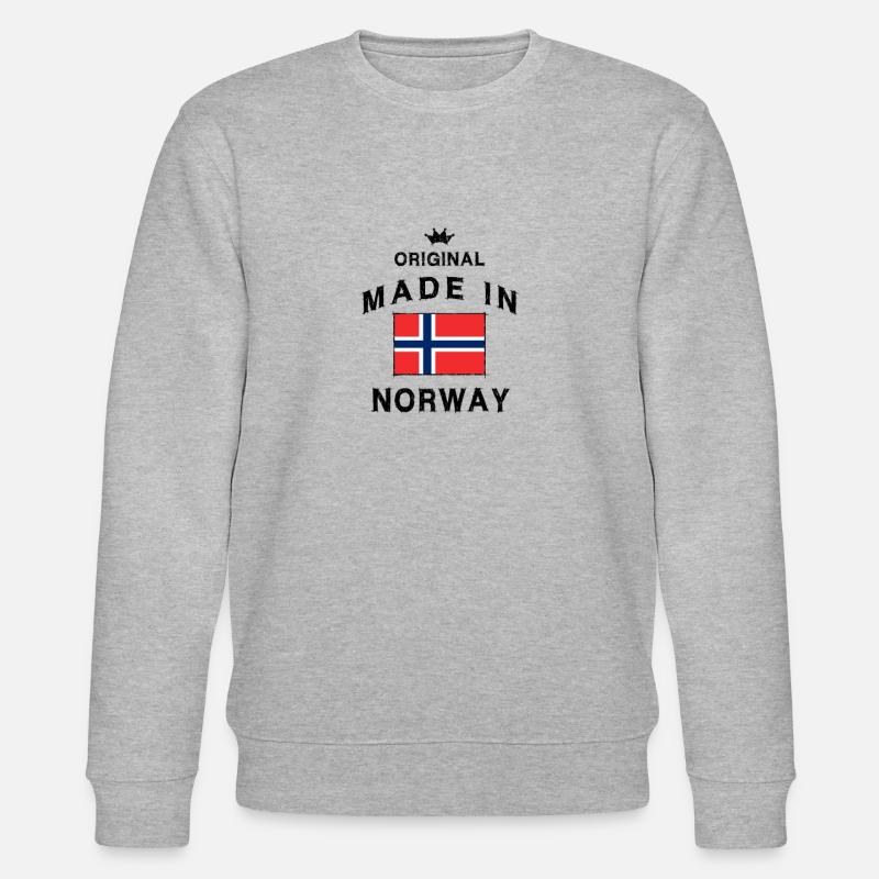 Drapeau norvégien drapeau drapeau - Sweat bio CHANGER Stanley/Stella Unisexe - gris chiné