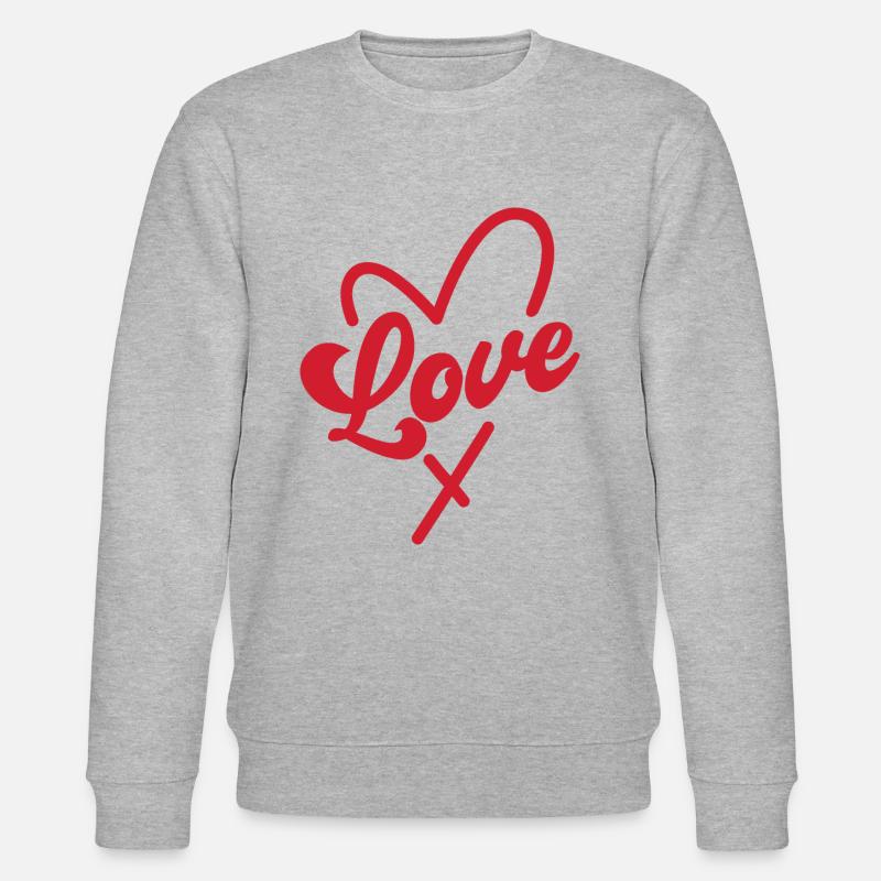 Liebe - Stanley/Stella Unisex Bio-Sweatshirt CHANGER  - Grau meliert
