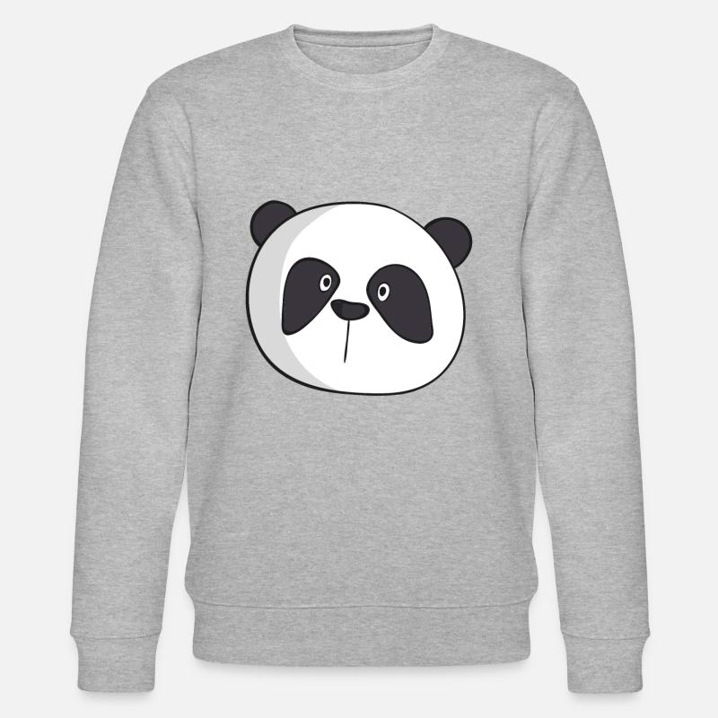 Panda Gesicht - Stanley/Stella Unisex Bio-Sweatshirt CHANGER  - Grau meliert