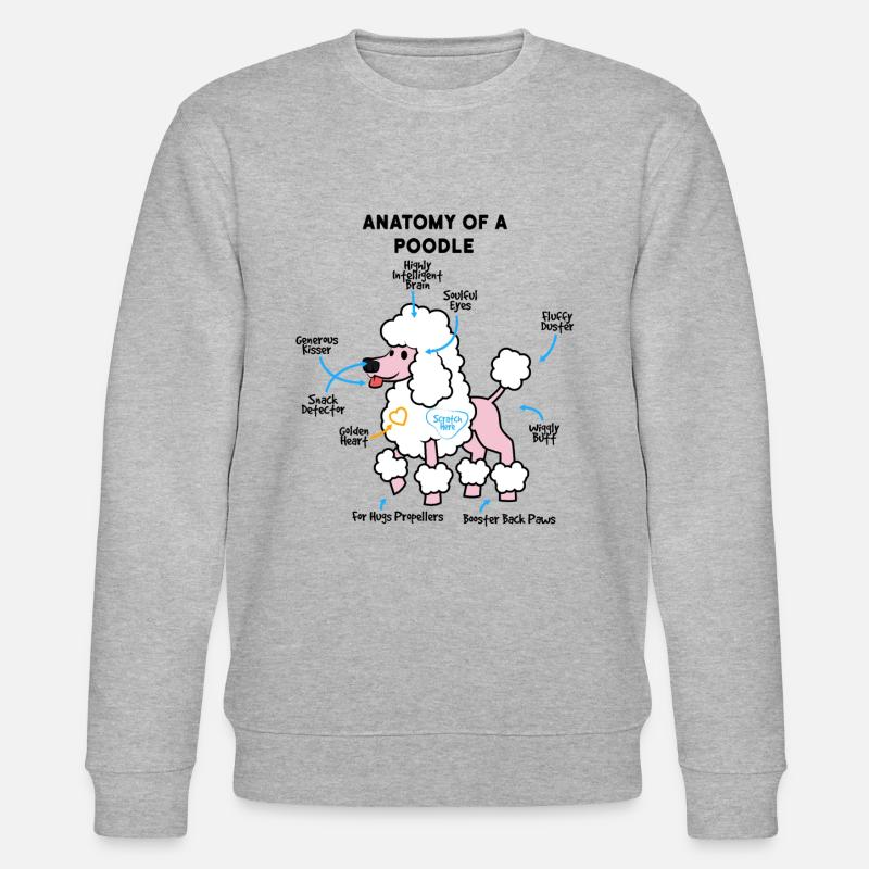 Anatomie d’un caniche - Sweat bio CHANGER Stanley/Stella Unisexe - gris chiné
